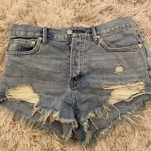 free people jean shorts